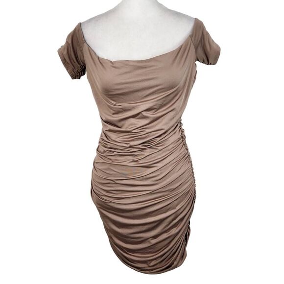 Tobi Tan Bodycon Mini Dress Size Medium Tobi Sexy Bodycon Dress New Years Eve - Picture 1 of 9